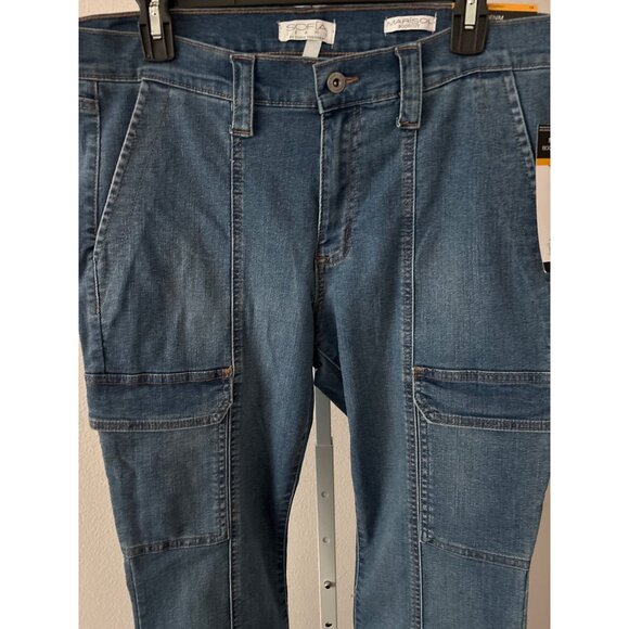 NWT Sofia Jeans 14  Marisol Sculpted Fit  Cargo Denim Stretch Streetwear Utility - Picture 10 of 13